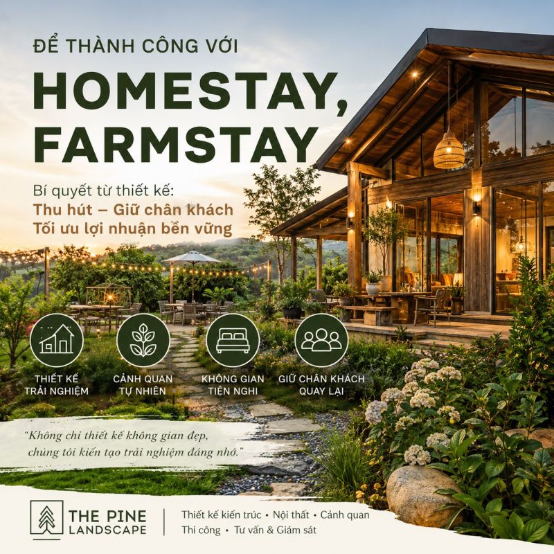 Để thành công với mô hình kinh doanh Homestay, Farmstay: Thiết kế không chỉ để đẹp, mà để giữ chân khách và tạo lợi nhuận bền vững