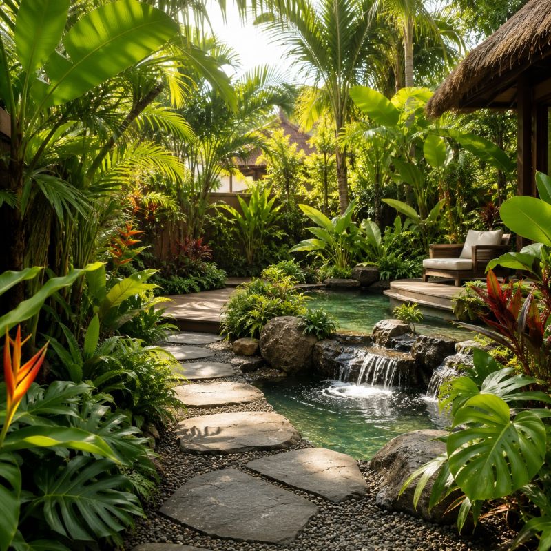 Tropical Garden là gì? Khám phá cách kiến tạo không gian xanh đậm chất nghỉ dưỡng cùng The Pine Landscape.